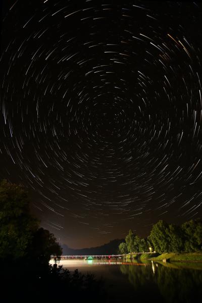 Éjszaka a csongrádi fahidnál