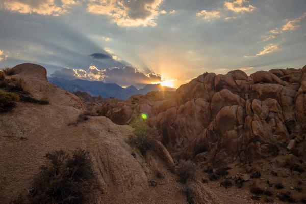 Alabama Hills aranyfényekben