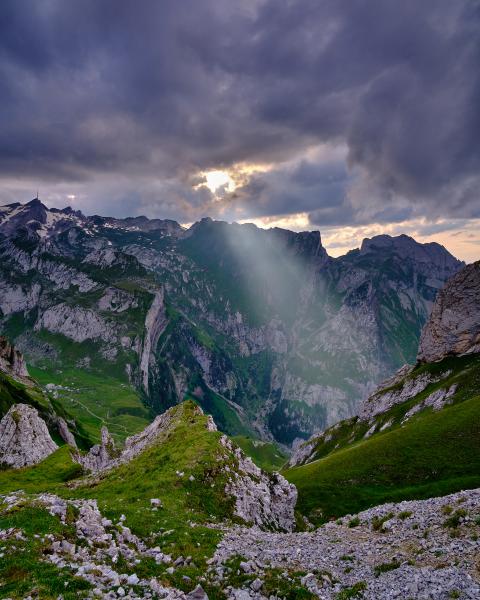 Highlighted landscape from Marwees