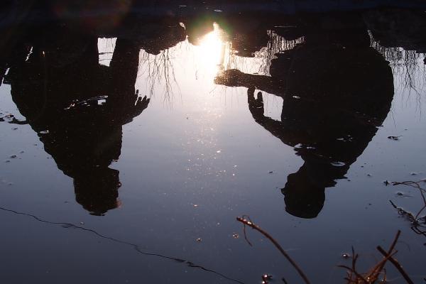 A tó tükrében.