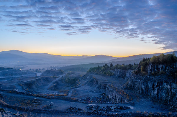 Kék órában a Gyergyóújfalvi bánya kilátónál