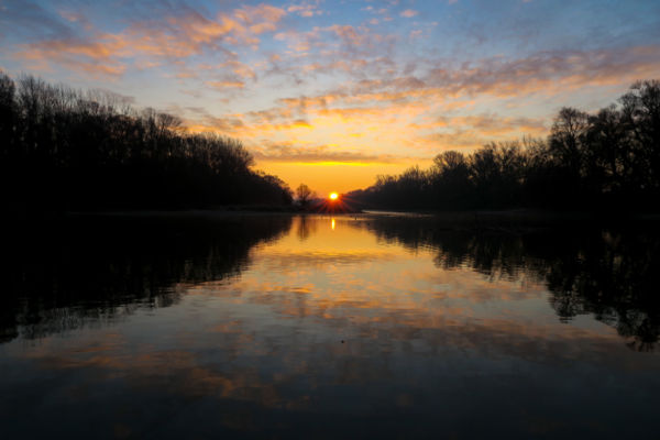 Téli reggel a Dunán