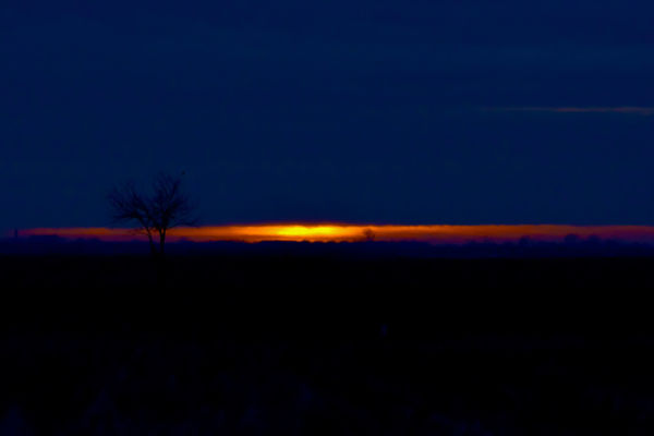 Alföldi naplemente télen