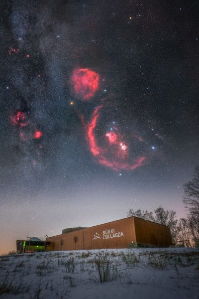 A téli égbolt ékkövei a Bükki Csillagda felett